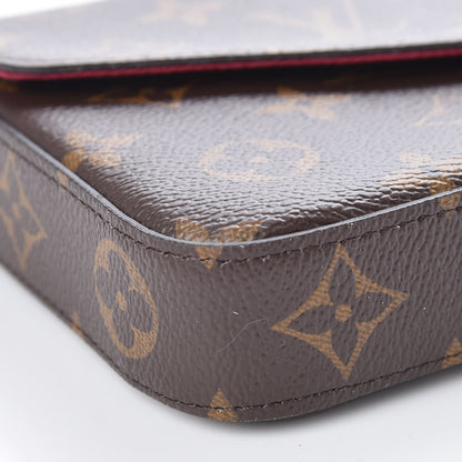 Louis Vuitton Monogram Pochette Felicie Chain Wallet Fuchsia 10 of 11