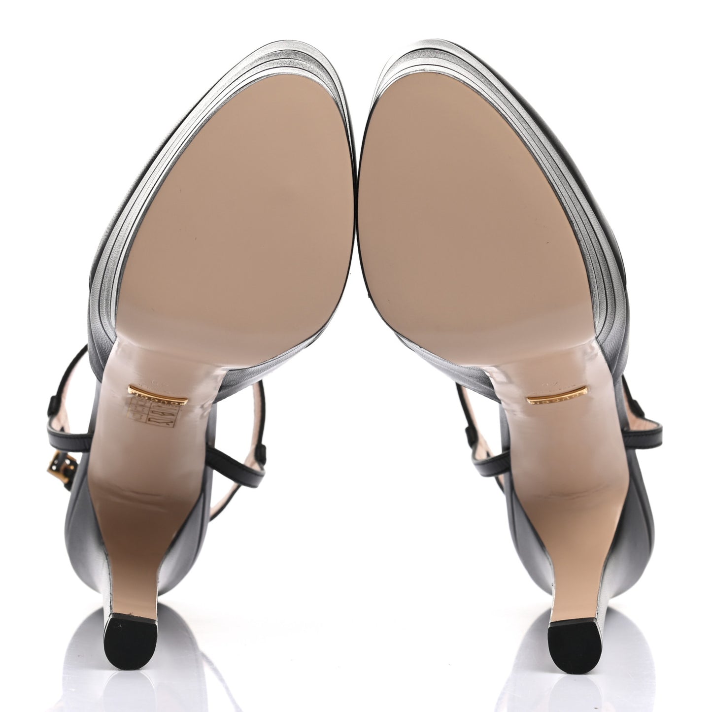 Malaga Kid Angel T-Strap Platform High Heel Pumps 40 Black