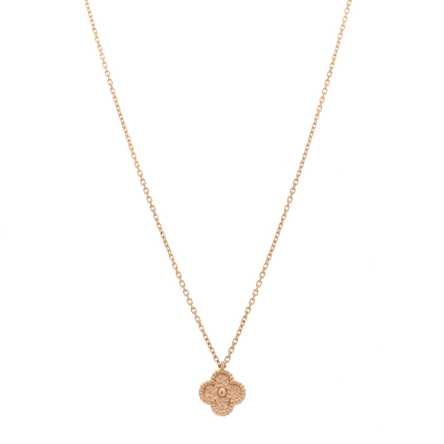 18K Rose Gold Sweet Alhambra Pendant Necklace
