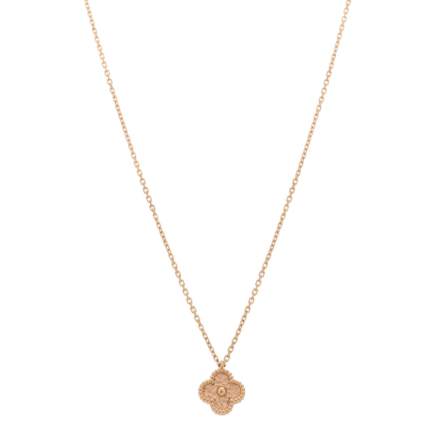 Van Cleef & Arpels 18K Rose Gold Sweet Alhambra Pendant Necklace 1 of 5