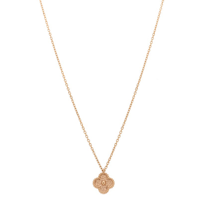 Van Cleef & Arpels 18K Rose Gold Sweet Alhambra Pendant Necklace 1 of 5
