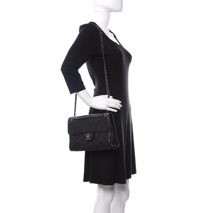 Chanel Crumpled Grained Calfskin Medium CC Crave Flap Black 2 of 10