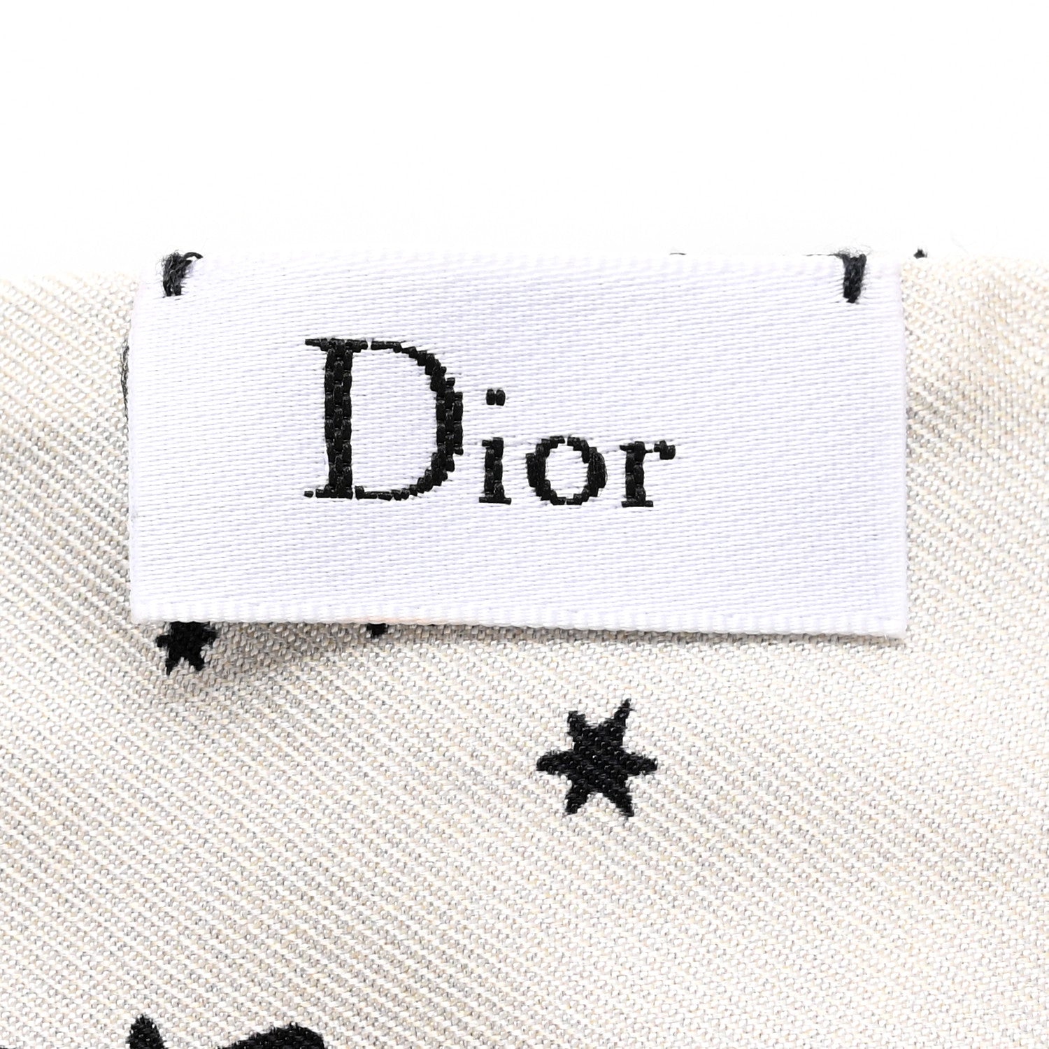 Christian Dior Silk Zodiac Cancer Mitzah Scarf Black 4 of 6