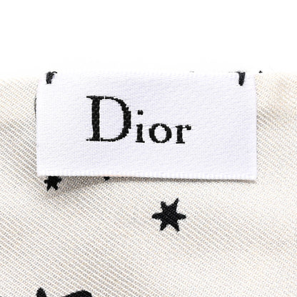 Christian Dior Silk Zodiac Cancer Mitzah Scarf Black 4 of 6
