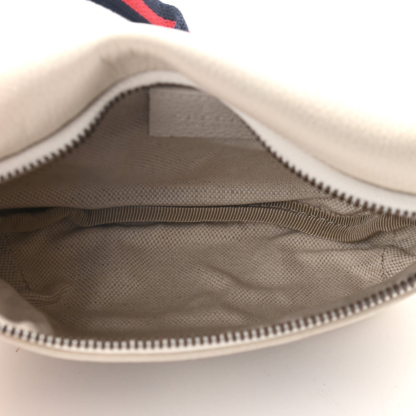 Grained Calfskin Small Logo Belt Bag White