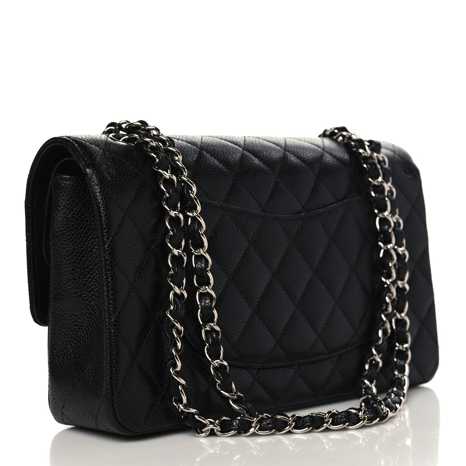 Chanel Caviar Quilted Medium Double Flap Black 2 of 9