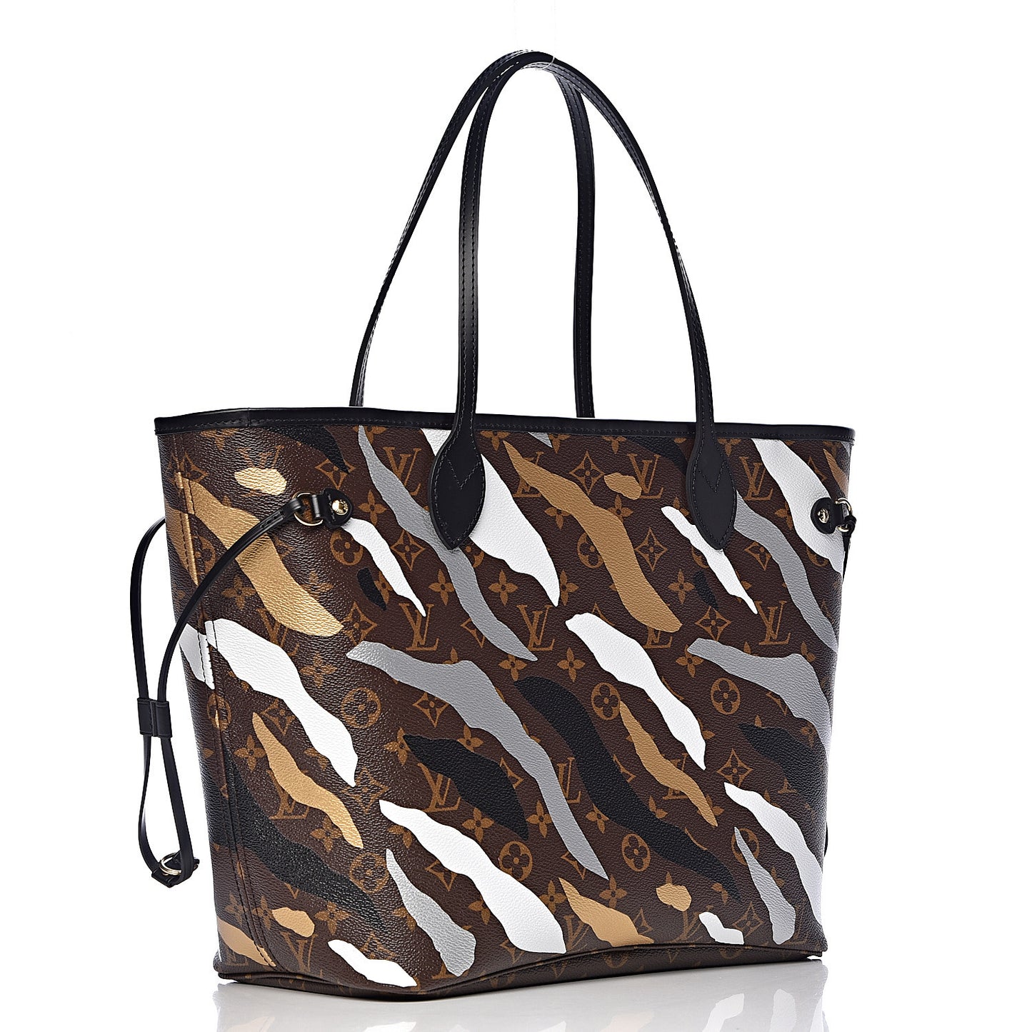 X LOL Monogram Neverfull MM Gold Silver