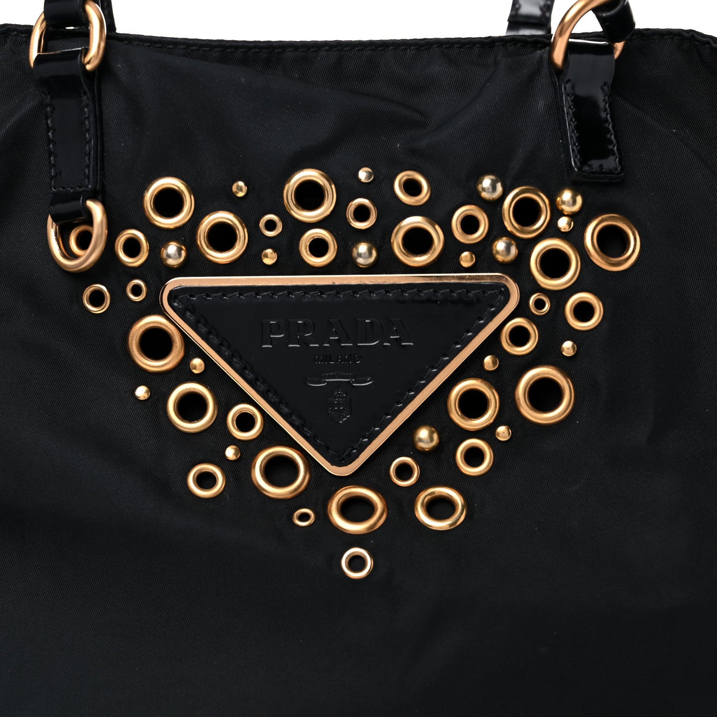 Nylon Vela Grommet Tote Black