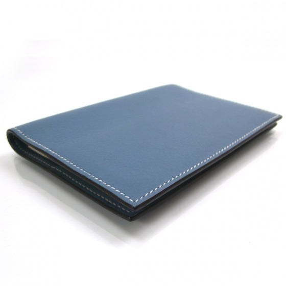 Hermes Chevre Notebook Agenda Cover w Refill Blue Jean 3 of 6