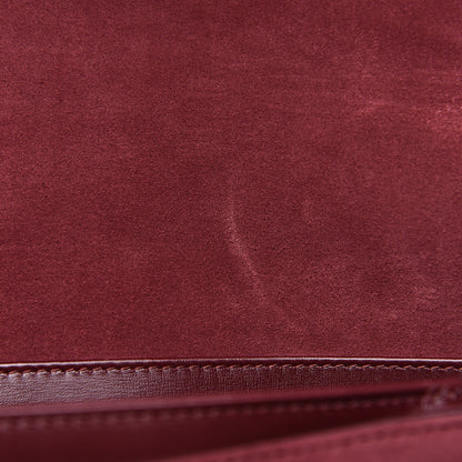 Gucci Suede Medium Arli Flap Shoulder Bag Vintage Bordeaux 10 of 10