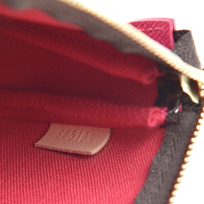 Louis Vuitton Monogram 2019 Christmas Animation Mini Courchevel Pochette Accessories Fuchsia 7 of 8