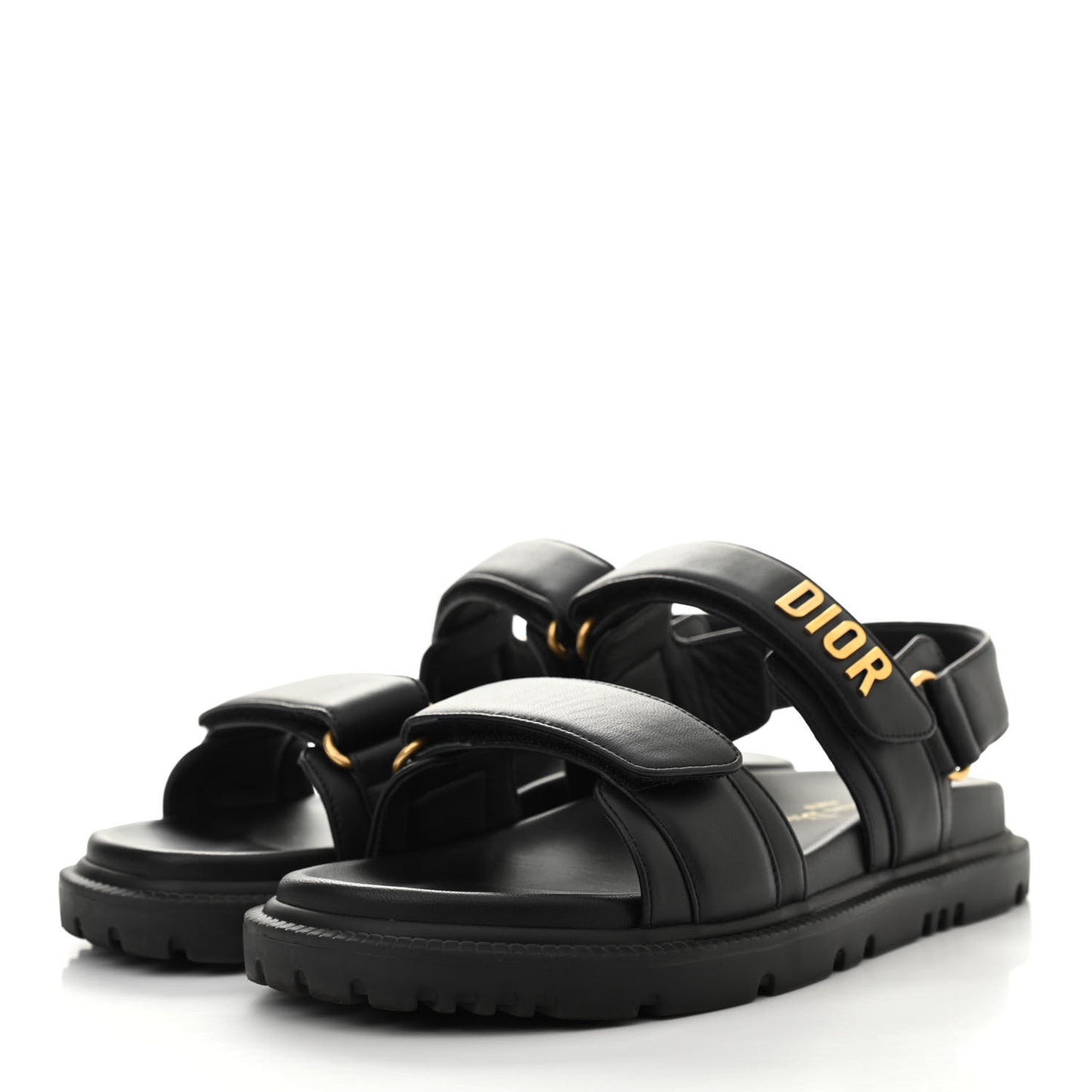 Lambskin Dioract 10mm Sandals 37.5 Black