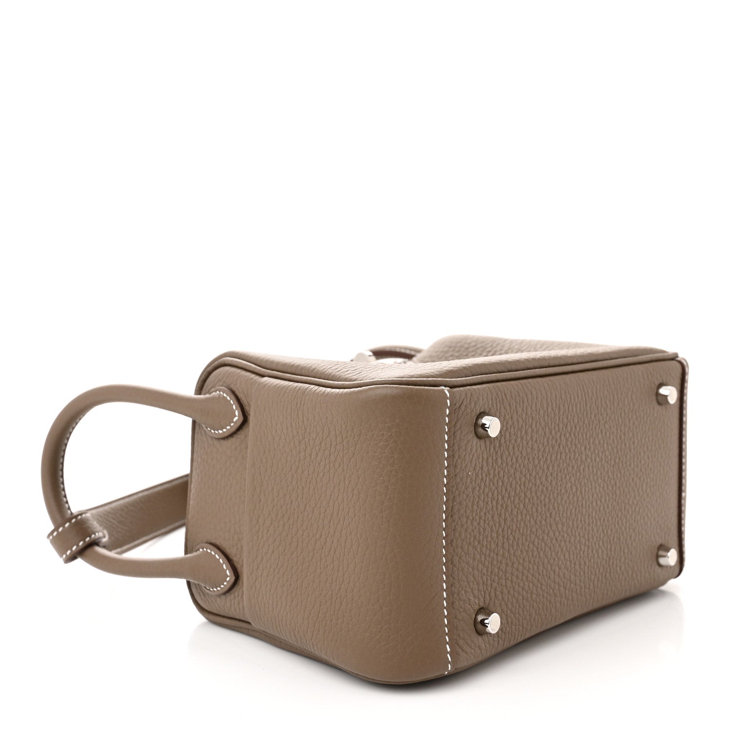 Hermes Taurillon Clemence Mini Lindy 20 Etoupe 4 of 11