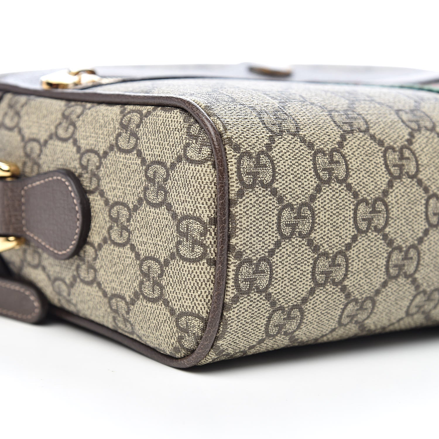Gucci GG Supreme Monogram Web Small Ophidia Shoulder Bag Brown 6 of 12