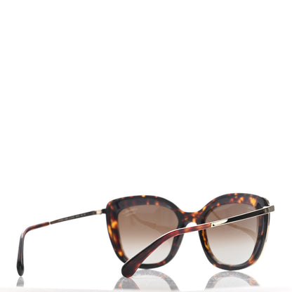 Chanel Acetate Quilted Metal Butterfly Sunglasses 4238 Dark Tortoise Gold 3 of 7