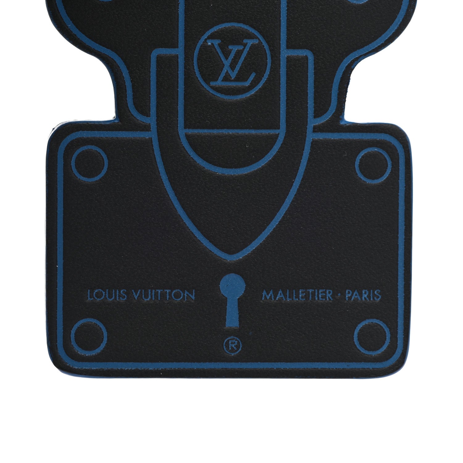 Louis Vuitton Calfskin S Lock Bag Charm Key Holder Silver 4 of 7