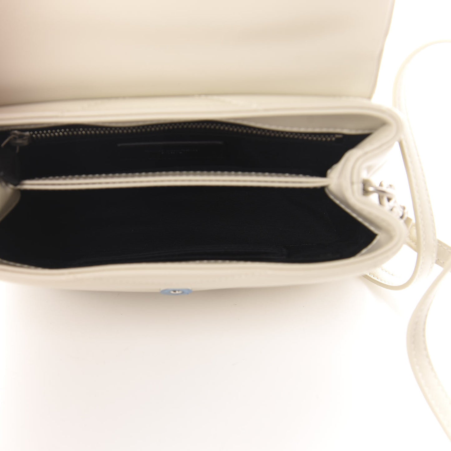 Calfskin Y Quilted Monogram Toy Loulou Crossbody Bag Ivory