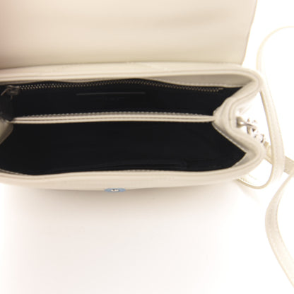Saint Laurent Calfskin Y Quilted Monogram Toy Loulou Crossbody Bag Ivory 5 of 11
