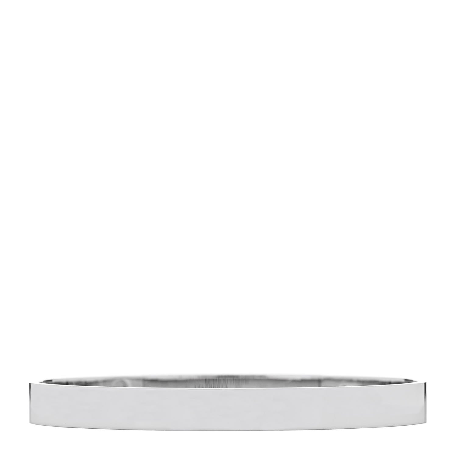Hermes 18K White Gold PM Collier De Chien Bracelet SH 2 of 5