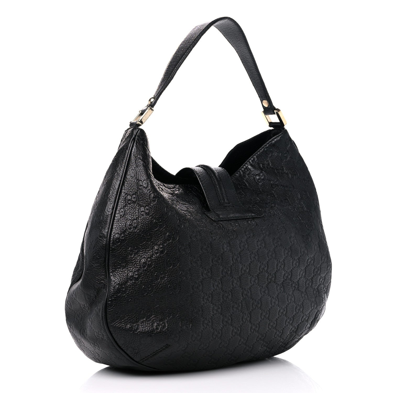 Gucci Guccissima Large New Ladies Web Hobo Black 3 of 15