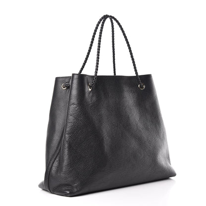 Gucci Calfskin Large Gifford Braided Handle Tote Black 3 of 10