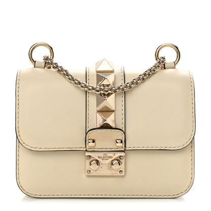 Valentino Garavani Vitello Mini Glam Lock Rockstud Flap White 1 of 18