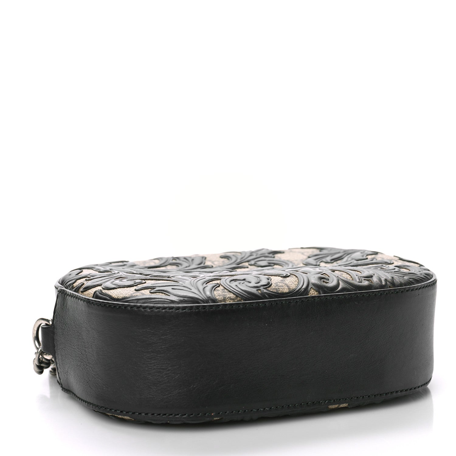 Gucci GG Supreme Monogram Arabesque Mini Chain Shoulder Bag Beige Black 4 of 9