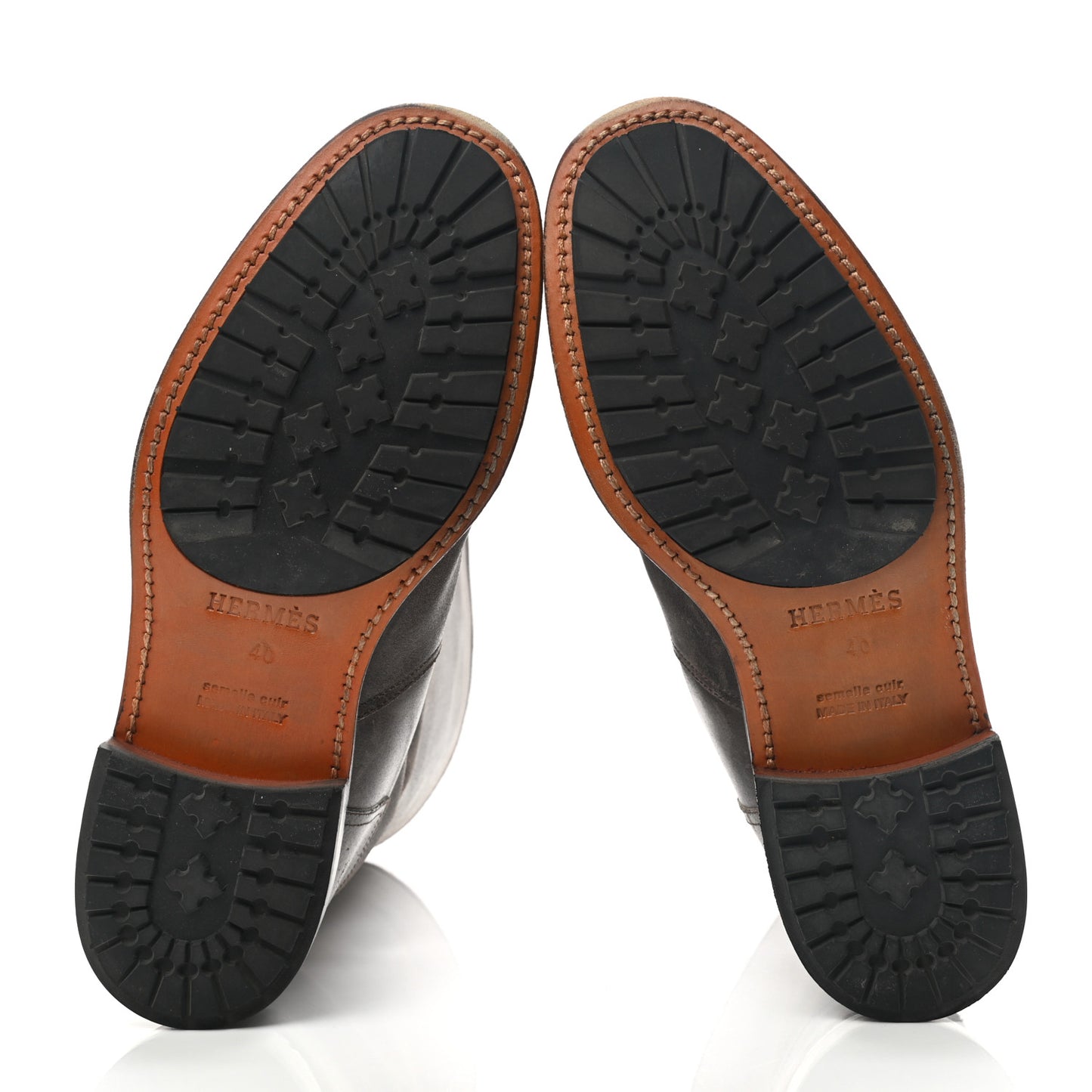 Etriviere Calfskin Lodge Boots 40 Havane