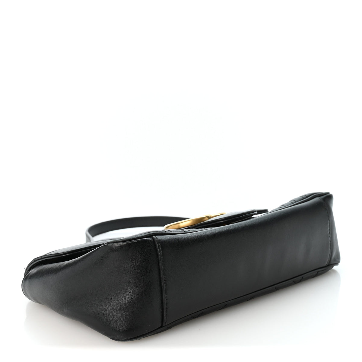 Gucci Calfskin Matelasse Small GG Marmont Shoulder Bag Black 3 of 10