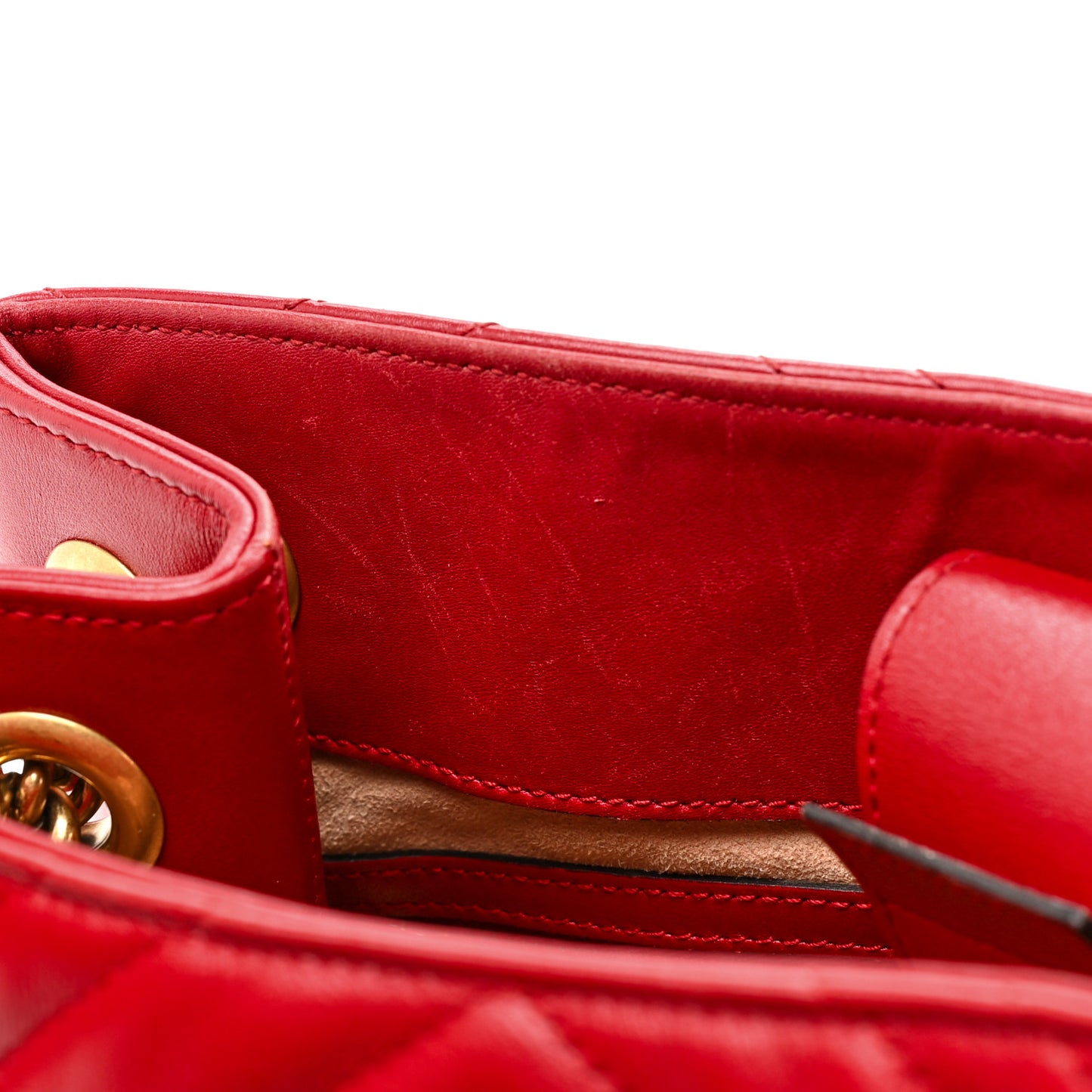 Calfskin Matelasse Medium GG Marmont Shoulder Tote Bag Hibiscus Red