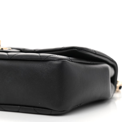 Chanel Lambskin Quilted Resin Bi-Color Chain Flap Bag Black 10 of 13