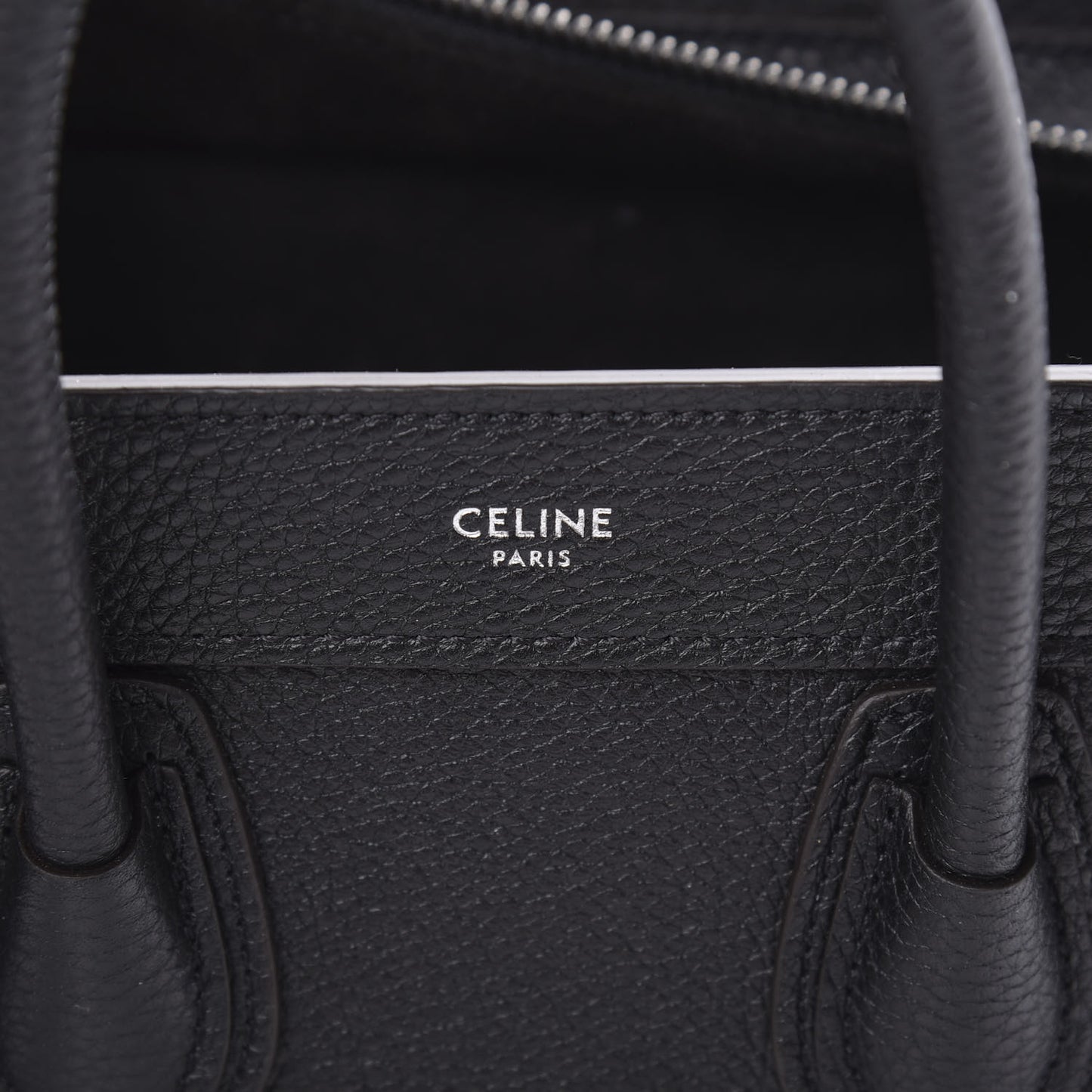 Drummed Calfskin Nano Luggage Black