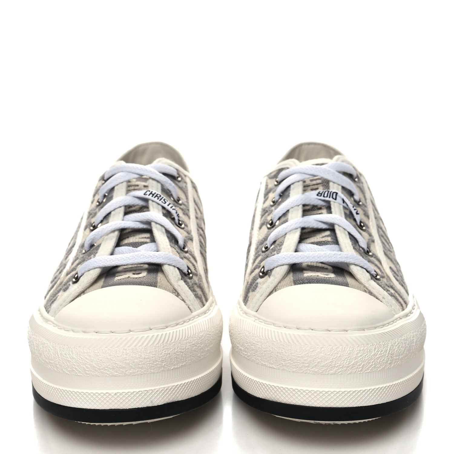 Christian Dior Canvas Oblique Walk Dior Low Top Sneakers 36 Grey Stone 2 of 9