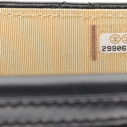 Chanel Lambskin Quilted Pearl Crush Clutch With Chain Black 7 of 8