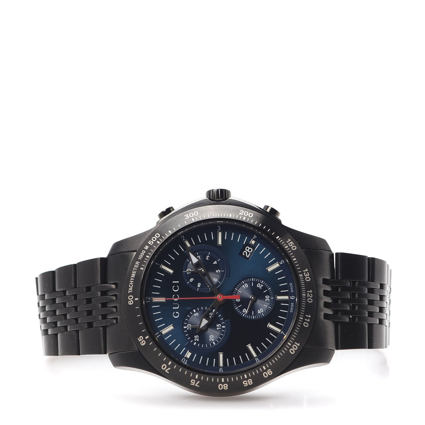 PVD Stainless Steel 44mm G-Timeless Chronograph Quartz Watch Blue