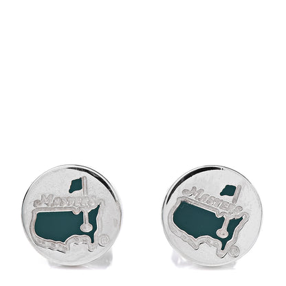 Tiffany Sterling Silver Enamel Masters Augusta National Earrings Green 1 of 8