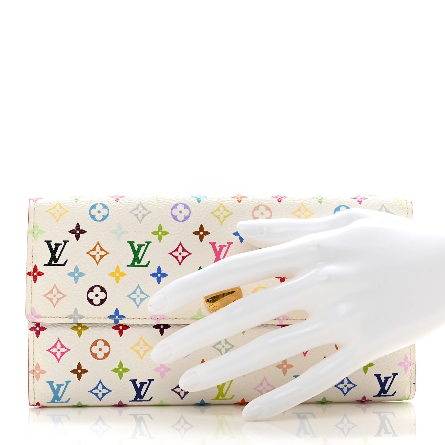 Monogram Multicolor Sarah Wallet White Anie