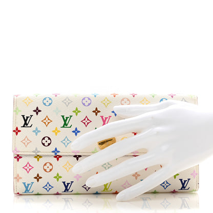 Louis Vuitton Monogram Multicolor Sarah Wallet White Anie 2 of 8