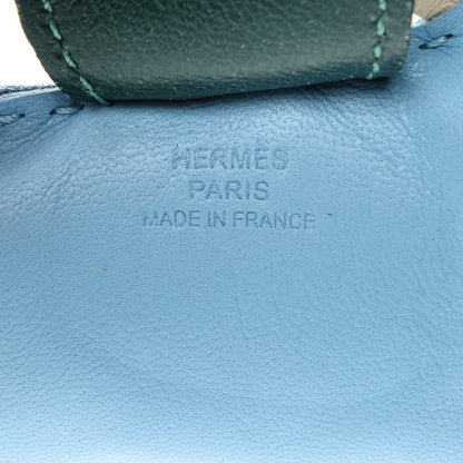 Hermes Milo Lambskin Grigri Rodeo Horse Bag Charm MM Celeste Malachite Craie 3 of 3