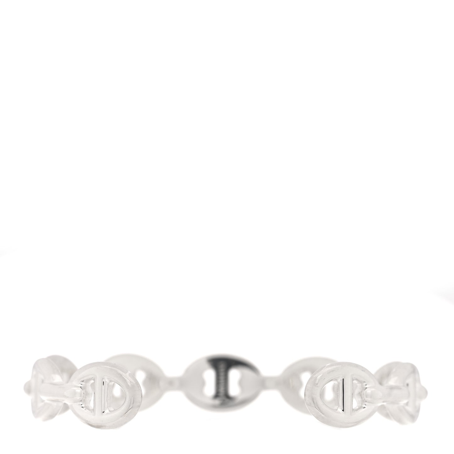 Sterling Silver MM Chaine d'Ancre Enchainee Cuff Bracelet SH