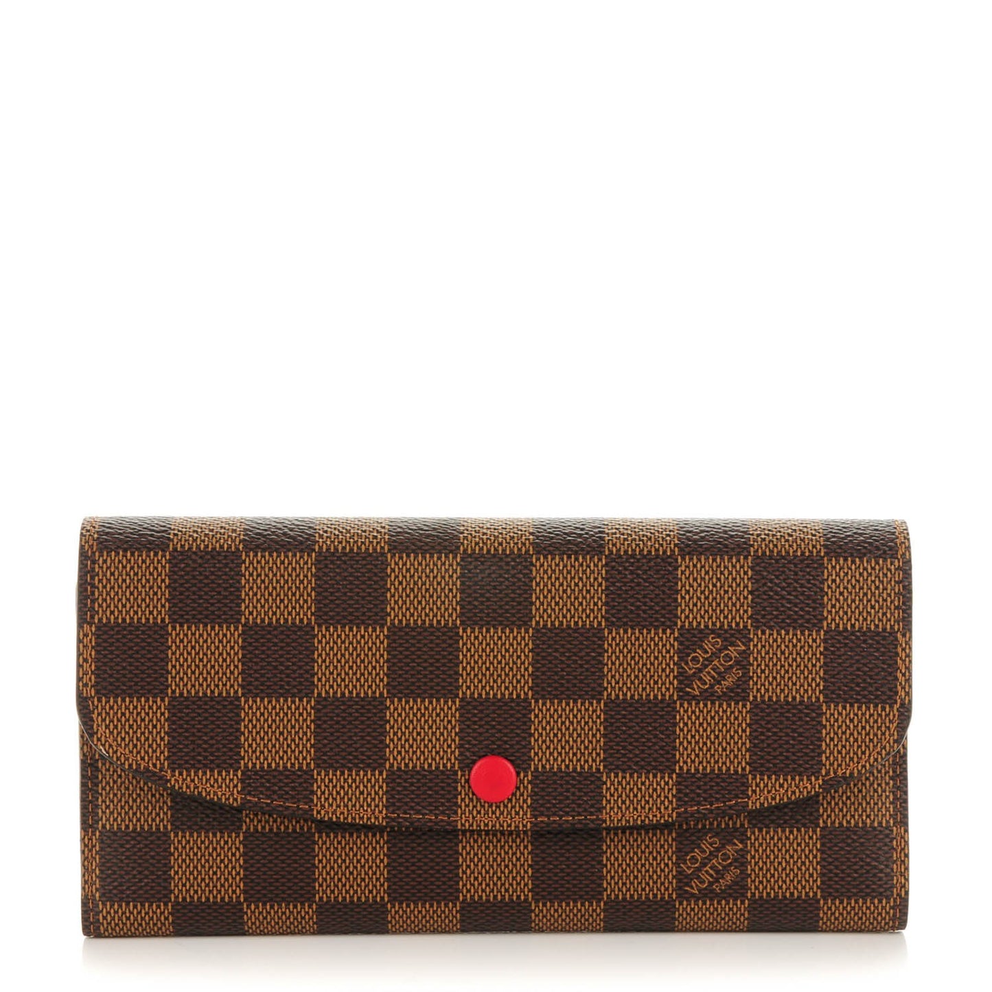 Damier Ebene Emilie Wallet Red