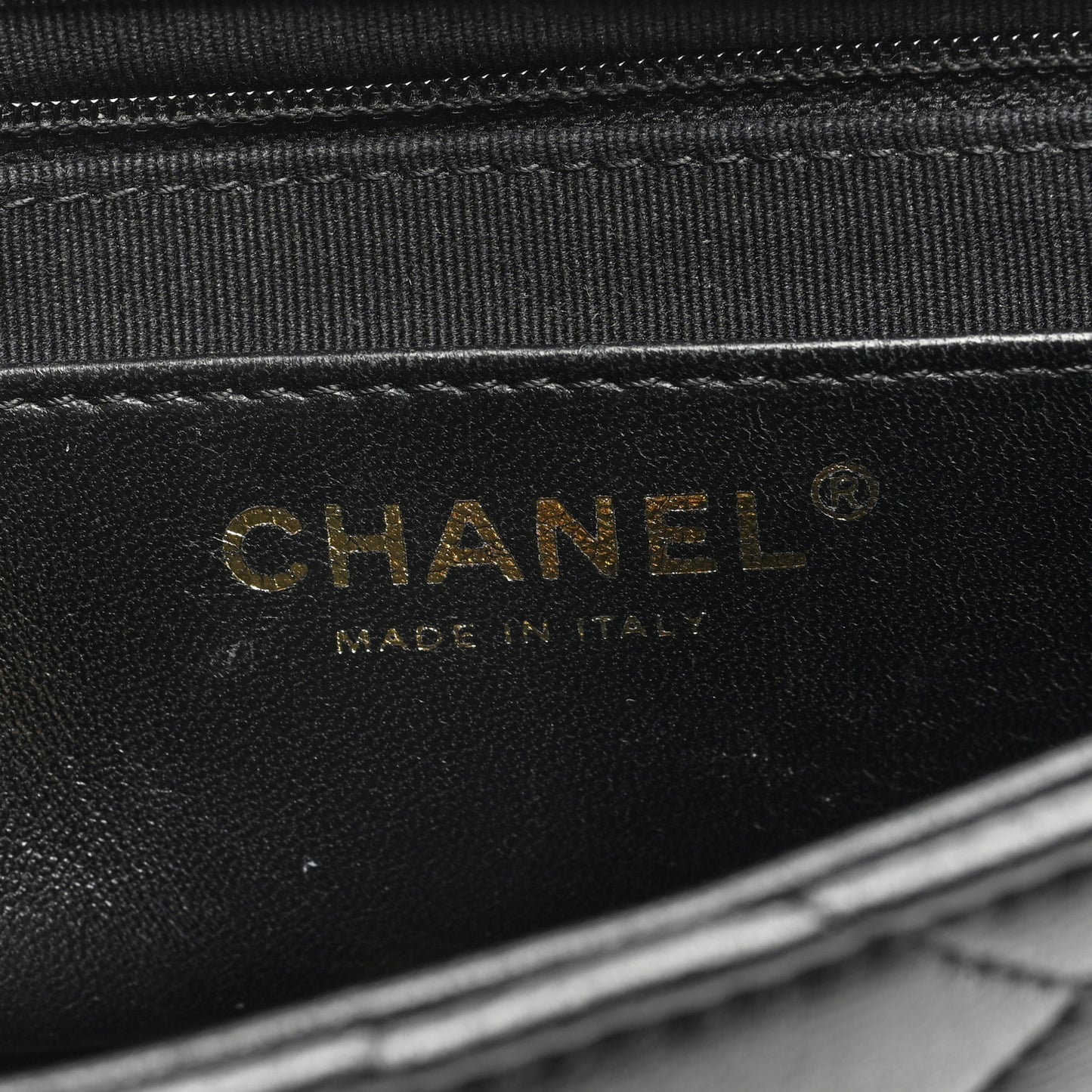 Lambskin Quilted Large CC Funky Town Flap Black