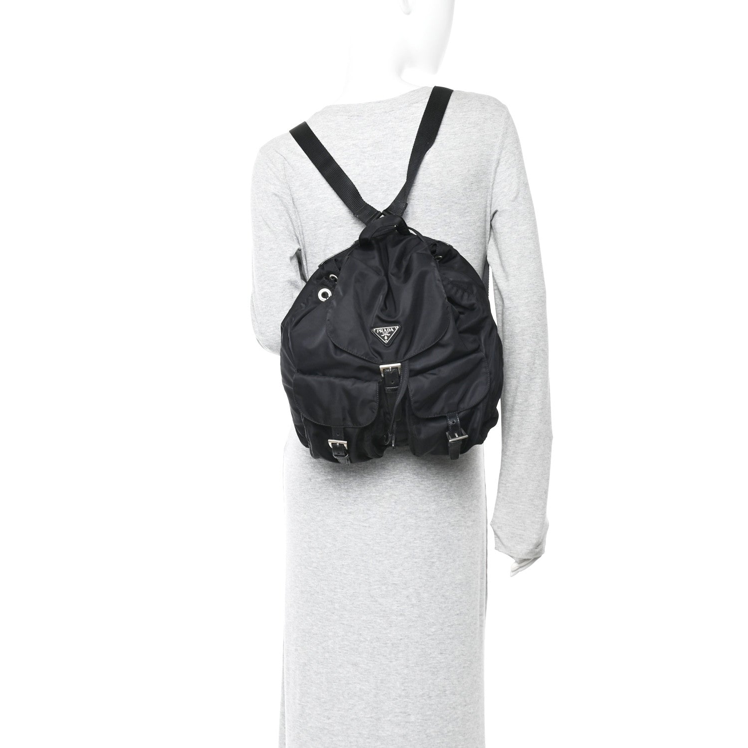 Prada Tessuto Nylon Vela Medium Backpack Black 2 of 10
