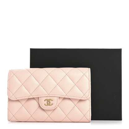 Chanel Caviar Quilted Medium Flap Wallet Light Pink 12 of 12