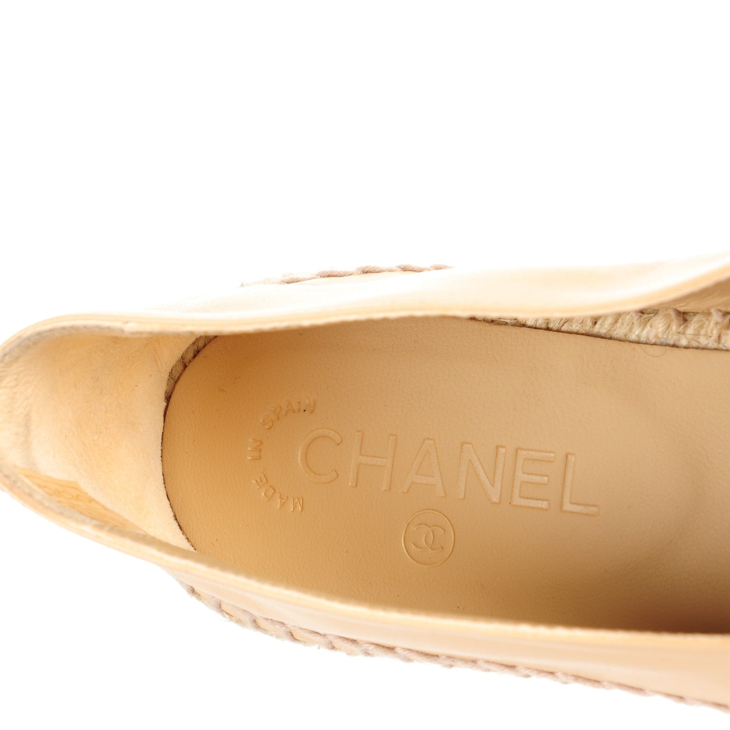 Chanel Lambskin CC Espadrilles 41 Beige Black 7 of 8