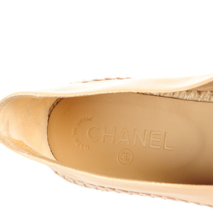 Chanel Lambskin CC Espadrilles 41 Beige Black 7 of 8