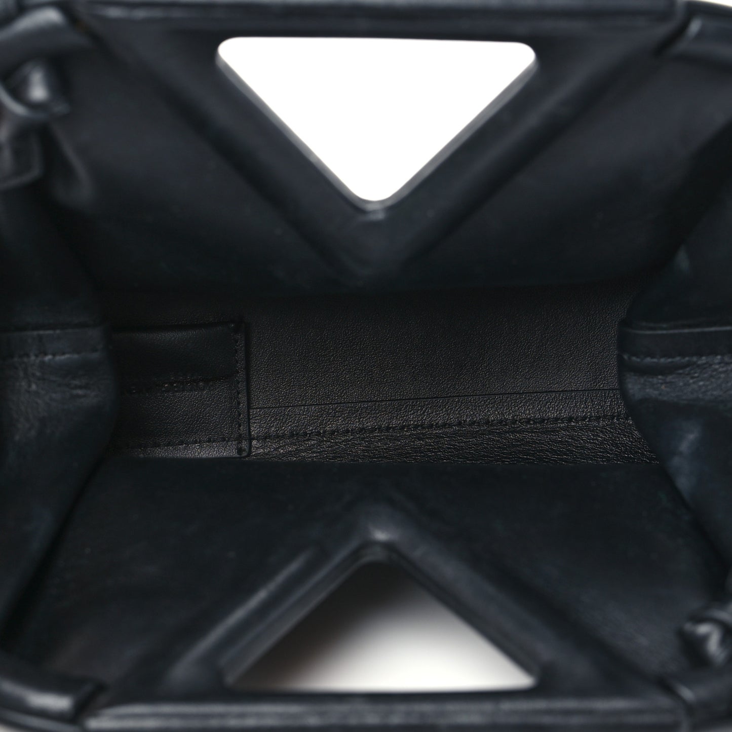 Calfskin Small The Point Triangle Bag Black