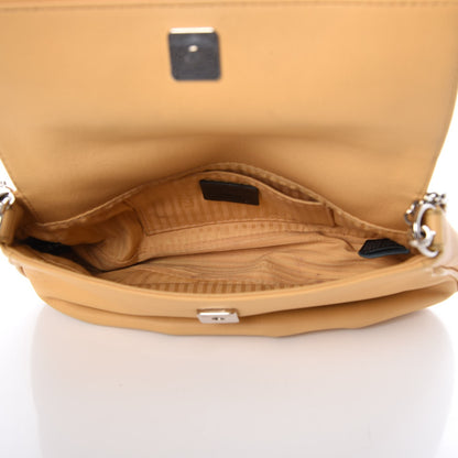 Fendi Vitello Flamingo Enamel Fendista Pouchette Crossbody Yellow 7 of 10