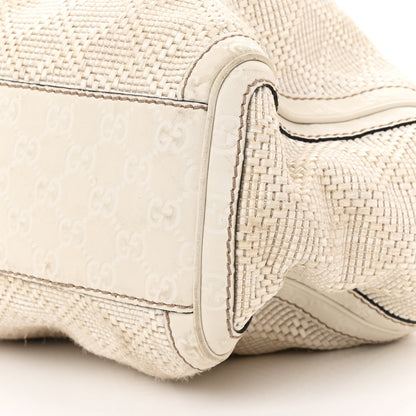 Gucci Woven Raffia Diamante Large Sukey Tote Off White 10 of 12