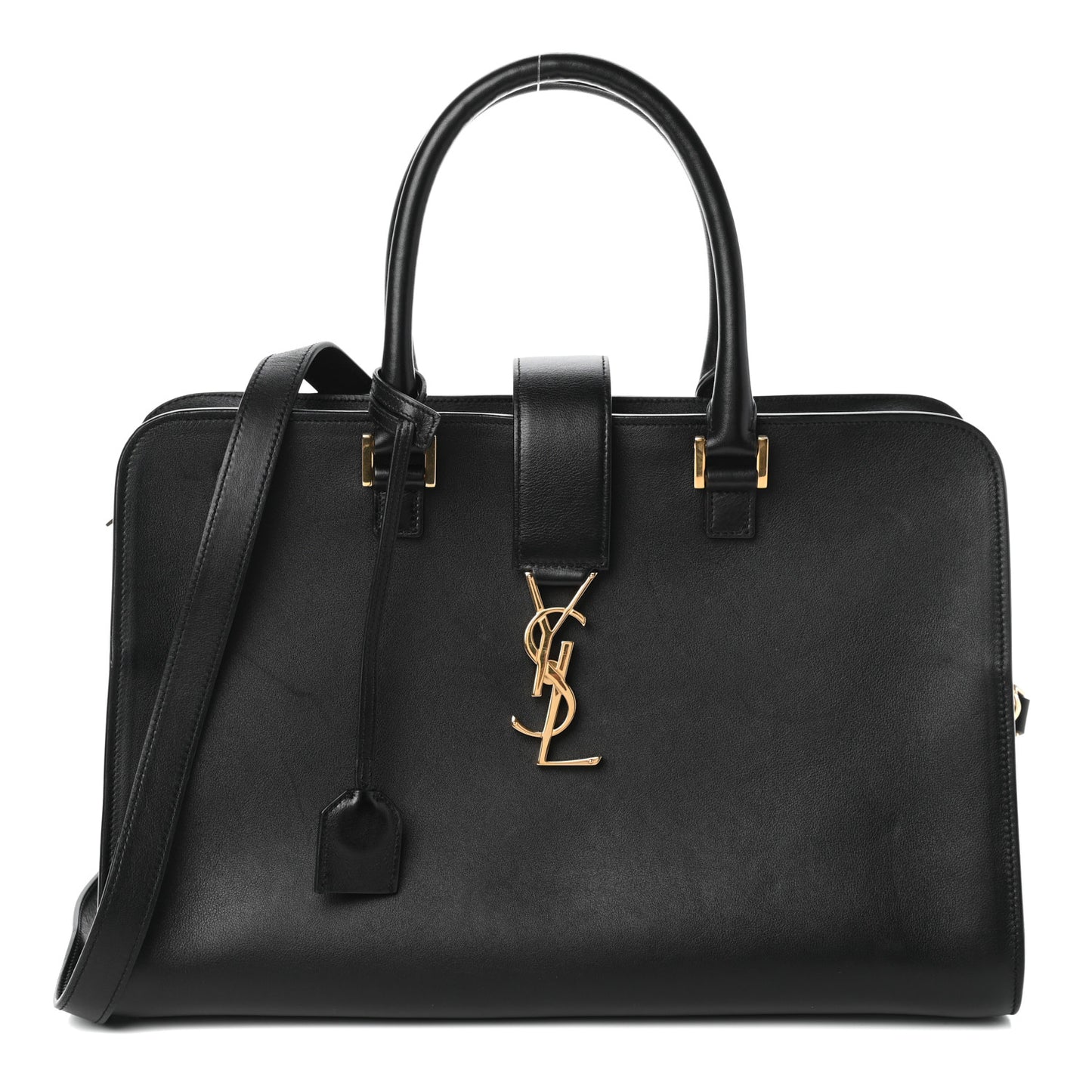 Smooth Calfskin Medium Monogram Cabas Black